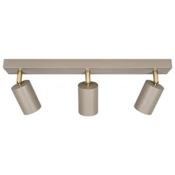 Kinkiet GU10 LED Bardo ruchomy x3 beż+złoty