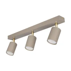 Kinkiet GU10 LED Bardo ruchomy x3 beż+złoty