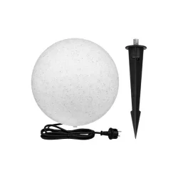 Lampa ogrodowa LED kula E27 35cm kamienna Vipelectro