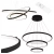 Żyrandol LED Coma 20/40/60cm 77W czarny — zdjęcie 2