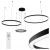 Żyrandol LED Mundo 40/60/80cm 72W czarny 3CCT pilot Vipelectro — zdjęcie 2