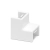 Łuk wewnętrzny kwadratowy 15x10 mm PVC biały 4 szt — zdjęcie 2