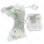 String Lights Battery 3AA Flat string lights Curtain Transparent cable Warm light 3M+0.9*1.2M 120LED 10cm spacing 8-Function Timer with Auto OFF IP44