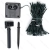 String Lights Solar Flat string lights Curtain Dark green cable Multi-colored light 3M+1.5*1.2M 192LED 10cm spacing 8 functions memory timer OFF IP65