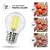 Żarówka LED Filament G45 E27 4W 470lm zimna do biura energooszczędna - żółte filamenty pionowe g45 e27