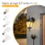 Lampa ścienna vintage czarna z gwintem E27 do przytulnego wnętrza - czarna lampa latarniowa z ozdobnym szpikulcem