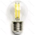 Żarówka LED Filament G45 E27 4W 470lm zimna do biura energooszczędna - przezroczysta bańka z żółtymi filamentami