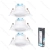 3 x okrągły panel podtynkowy LED 5 W 370 lm zimny Aigostar do biura