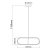 Nowoczesna chromowana lampa wisząca LED 35 W 3000K do salonu