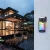 Lampa ścienna solarna LED RGB czarna do efektownego oświetlenia zewnętrznego - czarne matowe z pękniętym szkłem