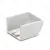 Kwadratowa biała zaślepka PVC 25x16 mm 4 sztuki praktyczny zestaw
