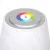 Akumulatorowa lampa biurkowa 4W RGB+CCT z dotykowym ściemnianiem i ładowaniem USB - biały klosz prążkowany, srebrna podstawa i trzon, panel dotykowy