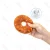 Pluszowa dźwiękowa zabawka donut dla psa zapewniająca trwałą zabawę