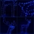 Renifer LED neon z ruchomą głową niebieski – dekoracja świąteczna zewnętrzna - zdjecie 1