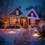 Oświetlenie zewnętrzne świąteczne