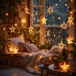 Gwiazdy i lampki ozdobne na baterie