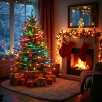 Węże i ozdobne lampki choinkowe Węże i ozdobne lampki choinkowe