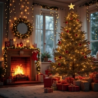 Lampki choinkowe sznury LED z zasilaczem