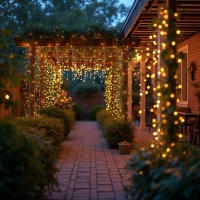 Siatki, sople, kurtyny, meteory z zasilaczem