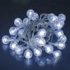 Zewnętrzne lampki choinkowe kryształowe kulki 100led Zimne 10m+3m