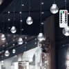Niskonapięciowe lampki sople 120 LED 3m z pilotem zimne światło do dekoracji