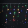Niskonapięciowe lampki choinkowe sople 100led fala RGBY 5m * 0,6m kolor+ciepłe