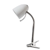Lampa biurkowa z klipsem Biała E27