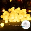 Lampki choinkowe mleczne kulki na 3 baterie AA Ciepłe 10m 100LED