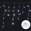 Lampki choinkowe sople fala 200 LED ciepłe 3 m na 3 baterie AA dla przytulnej atmosfery