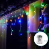 Lampki choinkowe sople fala 300 LED multikolor na 3 baterie AA 15 m praktyczne i efektowne oświetlenie świąteczne