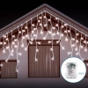 Lampki choinkowe sople fala na 3 baterie AA Zimna biel 200LED 10M