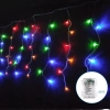 Lampki choinkowe sople przepływ 100LED na 3 baterie AA Multikolor 5m