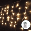 Lampki choinkowe sople 5 m 100 LED ciepłe na 3 baterie AA do dekoracji świątecznej