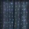 Kurtyna LED 200 diod zimna barwa 2x2m 10 sznurów idealna do dekoracji