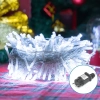 Niskonapięciowy sznur 200 LED 20m+3m zimna biel do dekoracji świątecznych