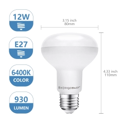 Żarówka diodowa skupiona LED R80 E27 12W 6500k 1170lm biała zimna