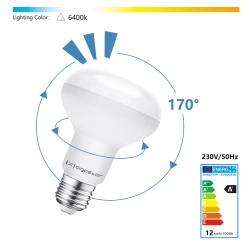 Żarówka diodowa skupiona LED R80 E27 12W 6500k 1170lm biała zimna