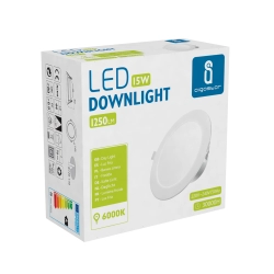 Panel Downlight podtynkowy LED E6 15W Światło białe zimne