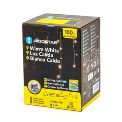Solarna lampki sople fala 100 led Ciepła biel, 5m - zdjęcie 7
