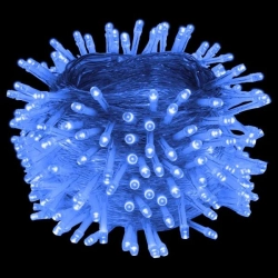 Lampki choinkowe 50led na 3 baterie AA niebieskie 5M