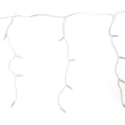 Lampki choinkowe sople 200LED na 3 baterie AA, Zimne 10M