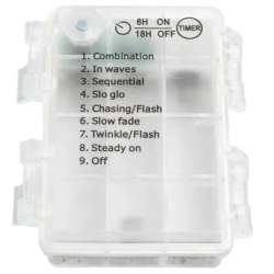 Lampki choinkowe sople fala na 3 baterie AA, Ciepła biel, 5m 100Led