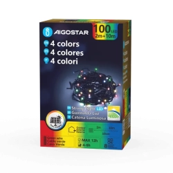 Solarne lampki choinkowe 100LED RGBY 2m+10m - zdjęcie 7