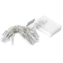 Lampki choinkowe sznur 30 LED na 3 baterie AA, Ciepła biel, 3m
