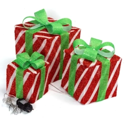 Niskonapięciowe podświetlane świąteczne prezenty 20/25/30cm zimne