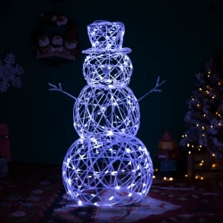 Akrylowy świecący bałwan niskonapięciowy Zimny 90 cm zewnętrzny