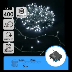 Lampki choinkowe 400 led na baterie 4AA 20 m zimne - zdjęcie 3