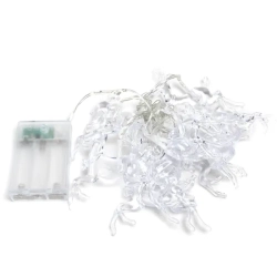 Lampki choinkowe 20 led renifery na 3 baterie AA - Ciepła 3m