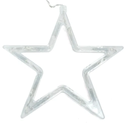 Zewnętrzne lampki sople 120led gwiazdy i księżyce zimne 3m+PILOT