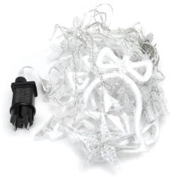 Niskonapięciowe lampki sople jelenie i dzwonki 120led zimne 3m + pilot